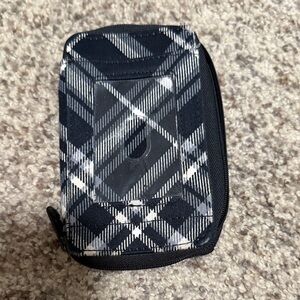 Thirty-One Black & White Plaid Small Wallet